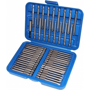 50-OS. KOMPL. TRELLIOTSIKUD 75MM PIKAD. RIST. HEX. TORX. TÄHIK. SECURITY TRIUMF