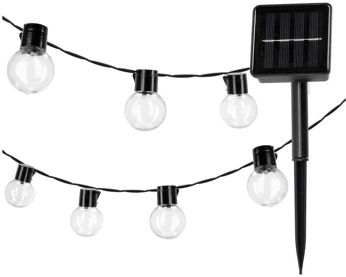 SOLAR VALGUSTI STARLIGHT 10 LED 0.12W 3.8M KÜLM VALGUS 6000K IP44 LED2B