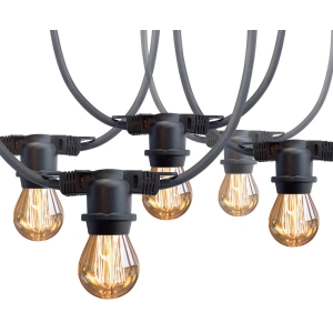 230V AIA / PEOVALGUSTI "MIMOSA 2" 10M JÄTKATAV MUST 10XE27 MAX 2300W IP44 A++ KOBI