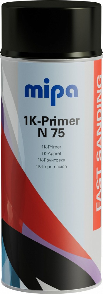 AUTOMOTIVE TÄITEKRUNTVÄRV / NAKKEKRUNTVÄRV 1K-PRIMER N 75 SPRAY MUST 400ML / AE MIPA