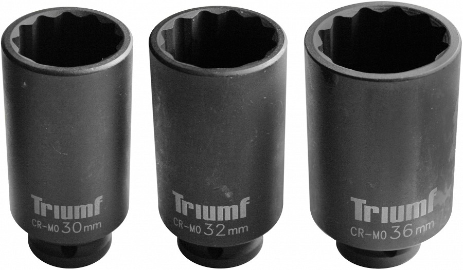 PIKAD LÖÖKPADRUNID 30-32-36MM 1 / 2" 12-KANT VEOVÕLLILE TRIUMF