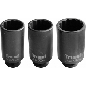 PIKAD LÖÖKPADRUNID 30-32-36MM 1 / 2" 12-KANT VEOVÕLLILE TRIUMF
