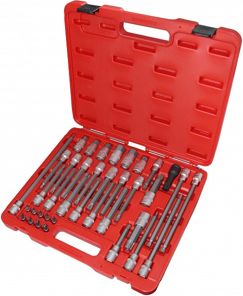 38-OS. 1 / 2" TORX. 12-TÄHIK. 6-KANT. RIBE PADRUNOTSIKUTE KOMPL. TRIUMF