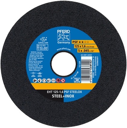 LÕIKEKETAS TERAS / INOX 125X1.6MM PFERD
