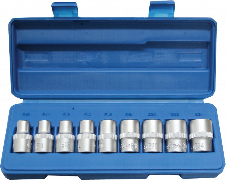 9-OS. 1 / 2" TORX PADRUNITE KOMPLEKT E10-E24 TRIUMF