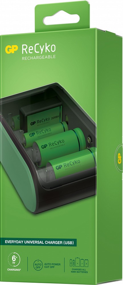 GP AKUPATAREI LAADIJA AAA. AA. C. D. 9V GP