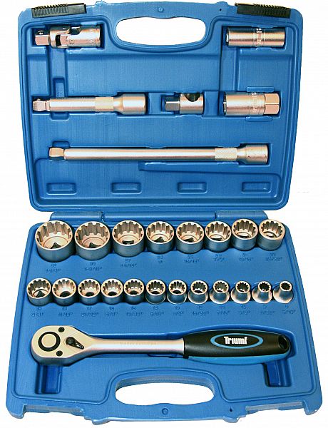 27-OS. PADRUNVÕTMETE KOMPLEKT 1 / 2" 9-32MM 12-KANT TRIUMF