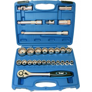 27-OS. PADRUNVÕTMETE KOMPLEKT 1 / 2" 9-32MM 12-KANT TRIUMF