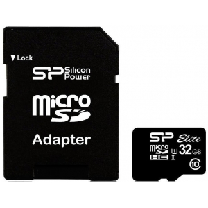 Silicon Power mälukaart microSDHC 32GB Elite + adapter