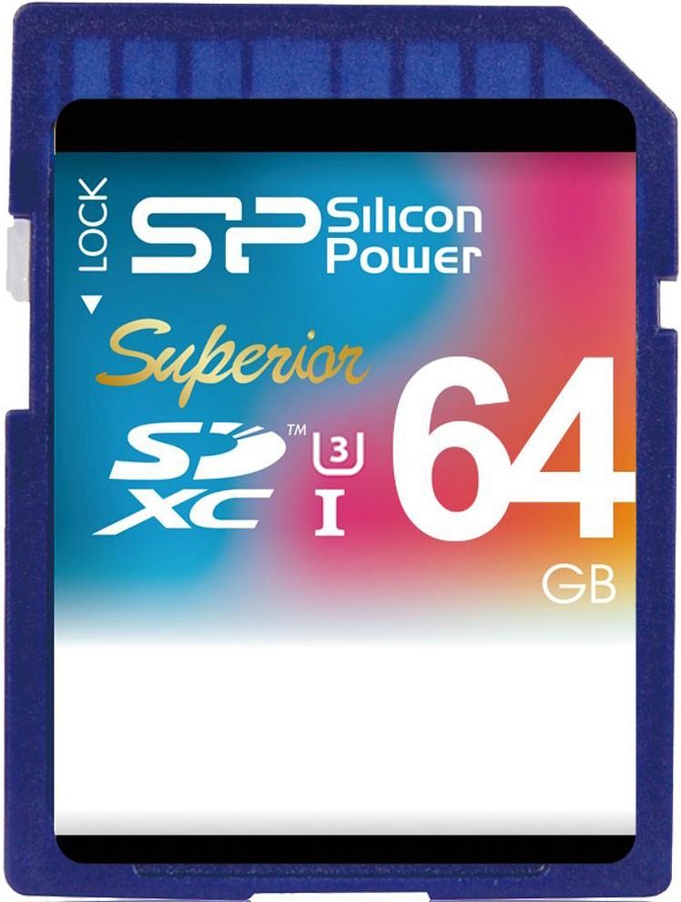 Silicon Power mälukaart SDXC 64GB Superior UHS-I U3