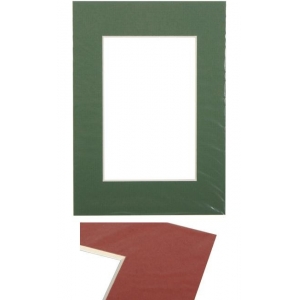Паспарту 15x21, зеленый