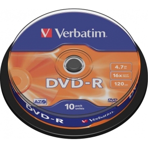 Verbatim DVD-R Matt Silver 4,7GB 16x 10tk tornis