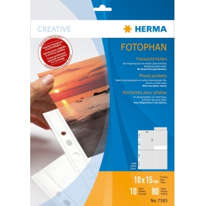 Herma fototasku 10x15cm vertikaalne 10l, valge (7585)