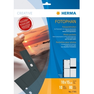 Herma fototasku 10x15cm vertikaalne 10l, must (7785)