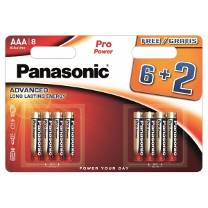 Panasonic Pro Power батарейки LR03PPG/8B (6+2)