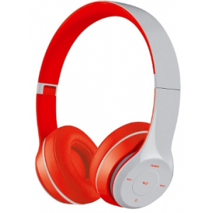 Omega Freestyle беспроводные наушники + микрофон FH0915, серый/красный