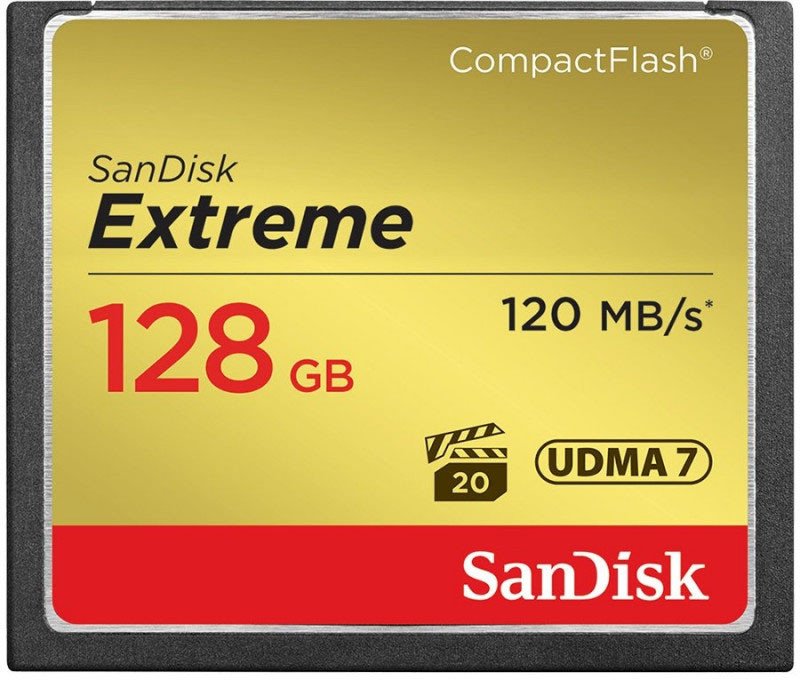 SanDisk mälukaart CF 128GB Extreme 120MB/s