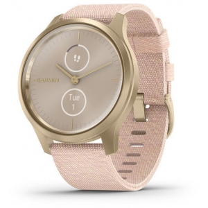 Garmin vivomove Style S/E Woven Band, light gold/blush pink