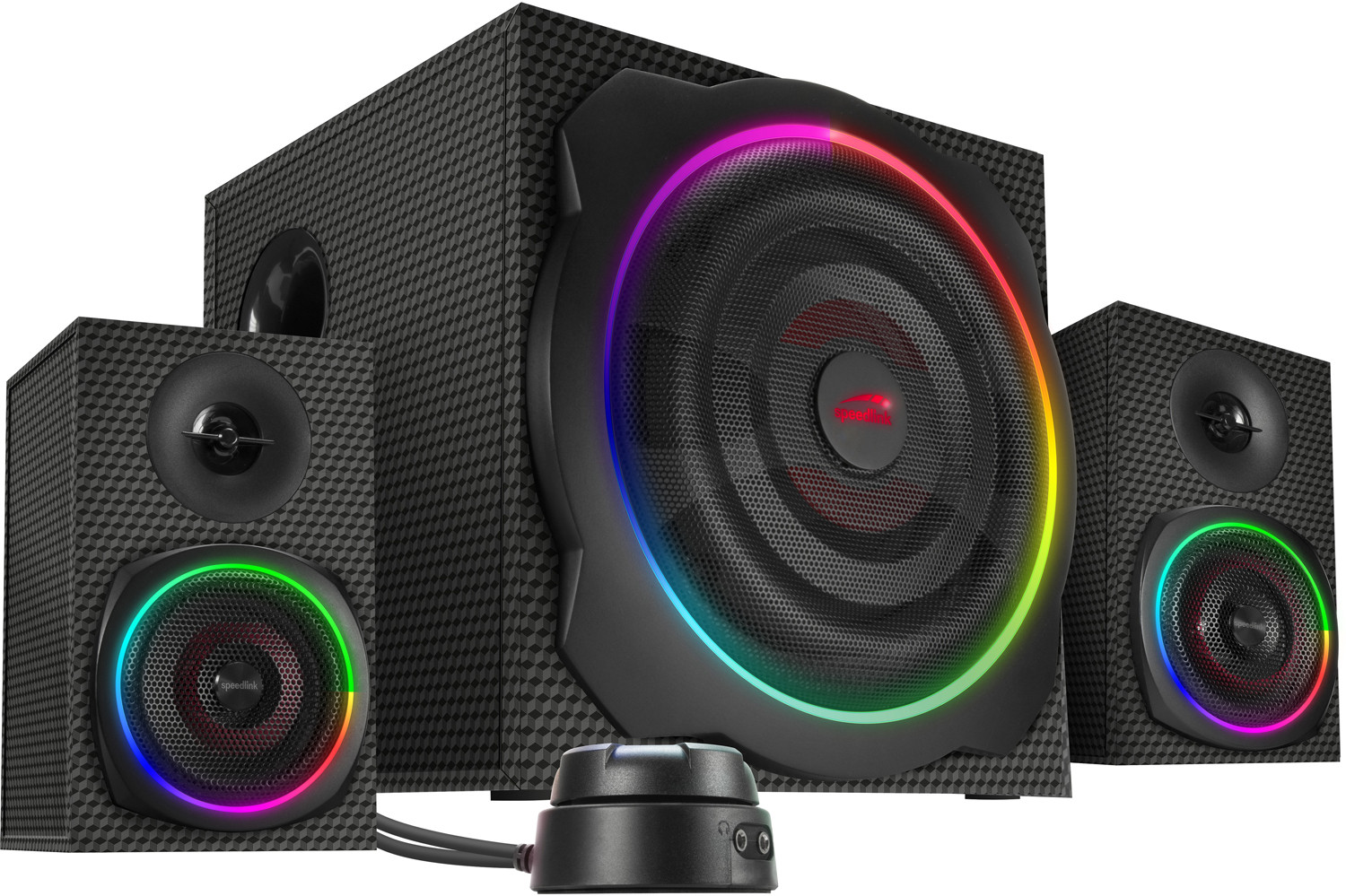 Speedlink kõlarid Gravity Carbon RGB 2.1 (SL-830100-BK)