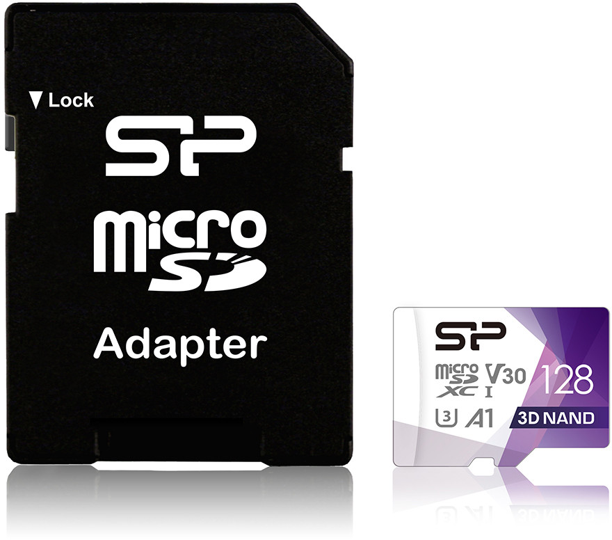 Silicon Power карта памяти microSDXC 128GB Superior Pro V30 + адаптер