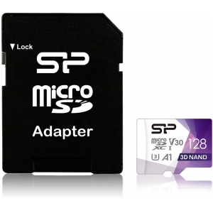 Silicon Power карта памяти microSDXC 128GB Superior Pro V30 + адаптер