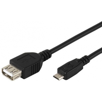 Vivanco кабель microUSB - USB OTG 0,15м (45298)