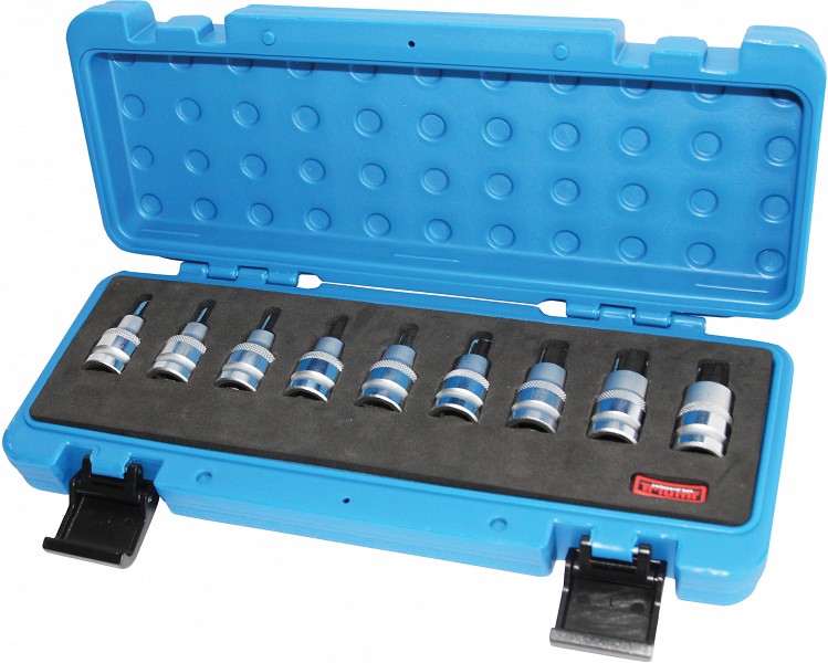 9-OS. 1 / 2" RIBE TORX PADRUNOTSIKUTE KOMPLEKT M5-M14. FOAM TRIUMF