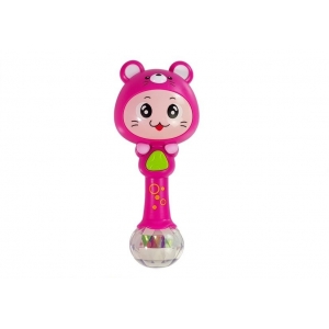 RoGer Educational Toy with Light / 5 Ringtones / Rattles / Pink