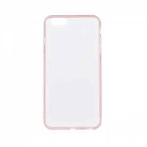 Beeyo Diamond Frame Silicone Back Case For Samsung G920 Galaxy S6 Transparent - Pink