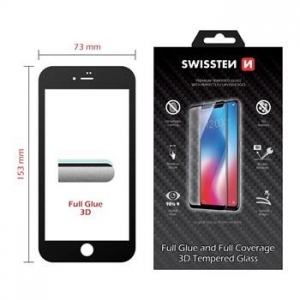 Swissten Ultra Durable 3D Full Face Tempered Glass Apple iPhone 7 Plus / 8 Plus Black