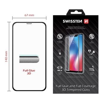 Swissten Ultra Durable 3D Full Face Tempered Glass Apple iPhone X / XS Black