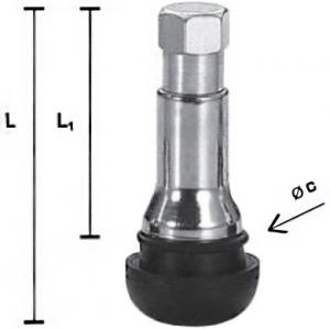 TL-VENTIIL. KROOM. TR413FC. KOOSTATUD. 1TK (ITALAMTIC) L=35 / 42.5MM