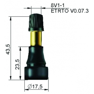 TL-VENTIIL TR600XHP. KAUBIKUTELE. 6.9BAR. L=32.2 / 43.8MM. AVA 11.3MM