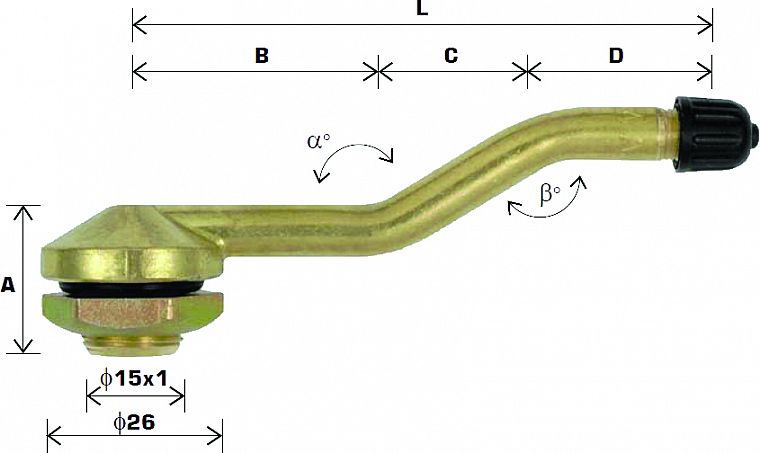 TL-VENTIIL VEOAUTO / HAAGIS V3-14-2. AVA 15.7MM. NURK 90+147+147. L=21+45+22+24