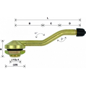 TL-VENTIIL VEOAUTO / HAAGIS V3-14-2. AVA 15.7MM. NURK 90+147+147. L=21+45+22+24