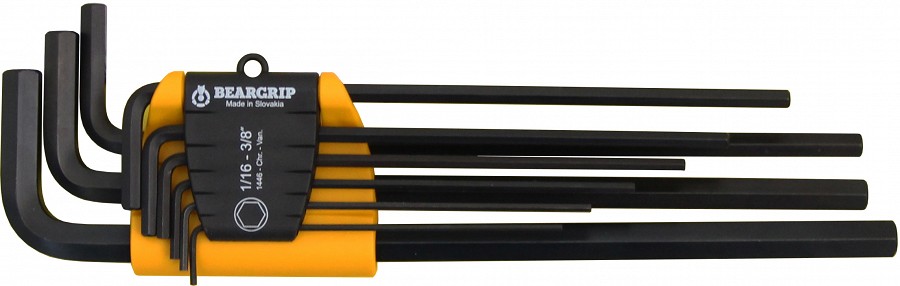 9-OS. TOLLMÕÕDUS L-KUUSKANTVÕTMETE KOMPL. 1 / 16"-3 / 8" TRIUMF