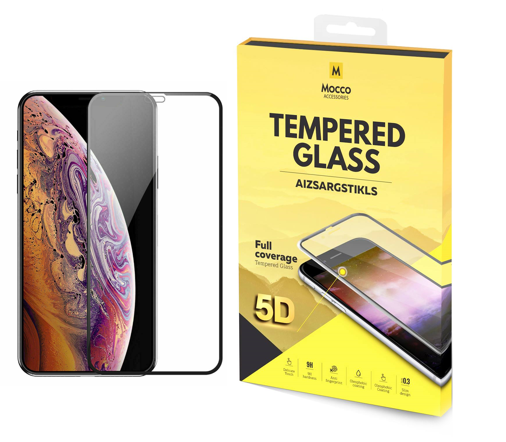 Mocco Full Glue 5D Signature Edition Tempered Glass Защитное стекло для Apple iPhone 11 Pro Черное