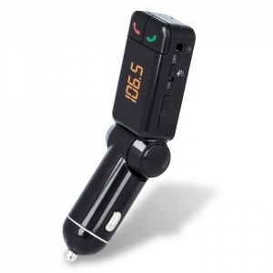 Forever TR-320 Bluetooth 2.1+ EDR FM Transmitter For Car Radio / AUX / MIC / + Charger 2xUSB 2.1A Black