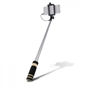 Setty Mini Selfie Stick with Remote Button and 3.5 mm Cable Black