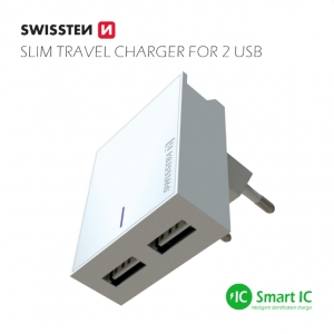 Swissten Premium Travel Charger USB 3А / 15W White