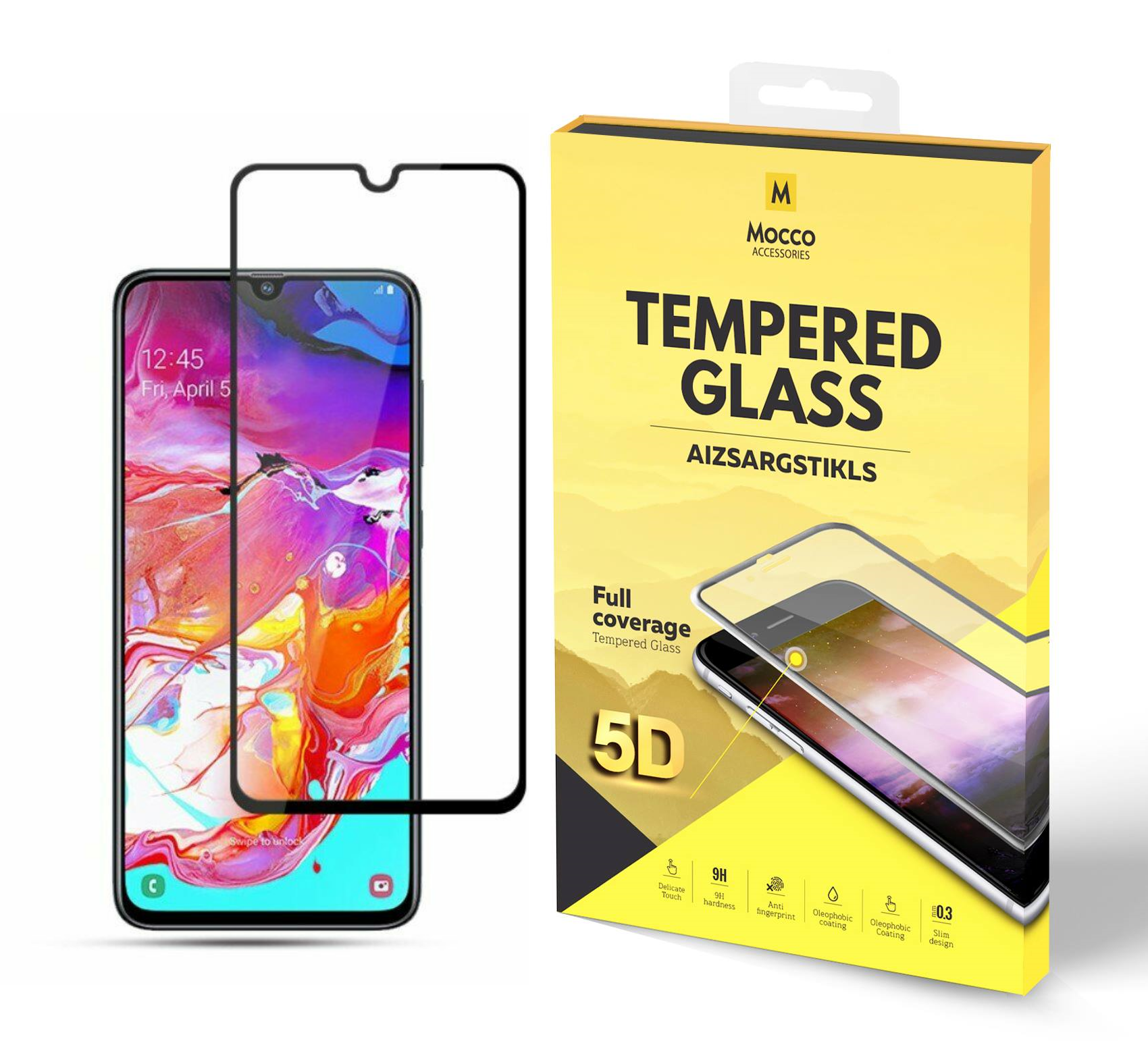 Mocco Full Glue 5D Signature Edition Tempered Glass Full Coverage with Frame Samsung A105 Galaxy A10 Black