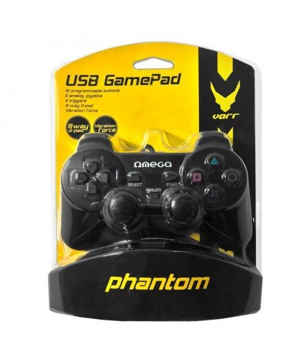 Omega Varr Phantom OGP03 Gamepad USB for PC With Dual Analog ( Windows 7 / 8 / 8.1 / 10 ) Black