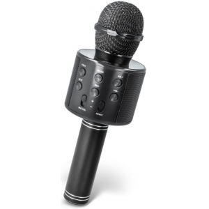 Forever BMS-300 Bluetooth 4.0 Микрофон Караоке с Колонкой / 3W / Aux / Голосовой Модулятор / USB / MicroSD / Черный