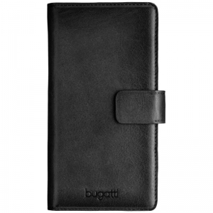 Bugatti M Leather Case - Wallet for Devices 4.3-5'' (7 х 14 cm) Black