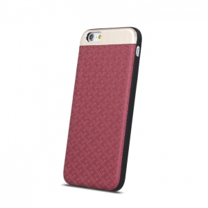 Beeyo Skin Силиконовый Чехол С Текстурой и Металлическими Элементами для Apple iPhone X Красный