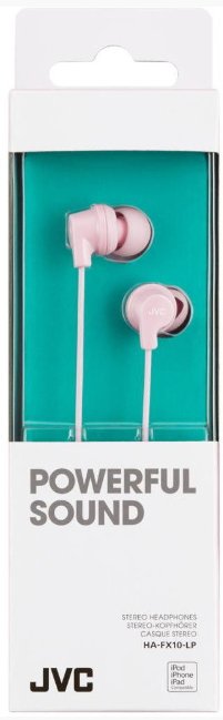 JVC HA-FX10-LP-E PowerFul Sound Headphones Light Pink