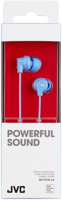 JVC HA-FX10-LA-E PowerFul Sound Headphones Light Blue