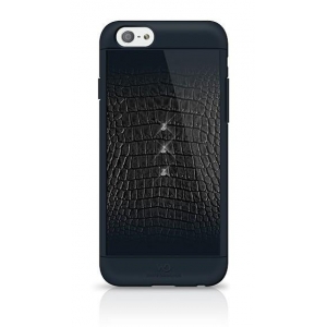 White Diamonds Safari Croco Plastic Case With Swarovski Crystals for Apple iPhone 6 / 6S Black
