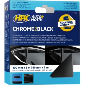 BLACKOUT TEIP MUST KROOM "CHROME2BLACK" 7550 3M JA 7M KOMPLEKT HPX