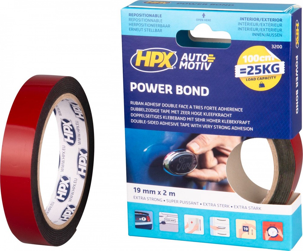 KAHEPOOLNE TUGEV AKRÜÜLTEIP 3200 19MMX2M (100CM=25KG) HPX